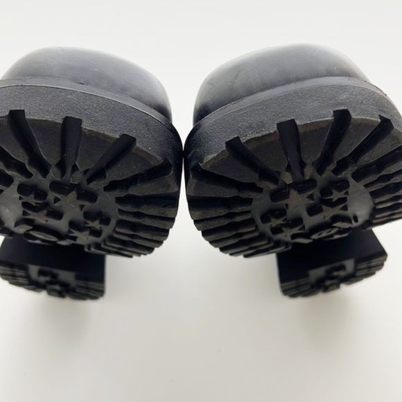 RARE L.E.I. Genuine Vintage 90s Black Chunky Platform Buckle Block Heels - Picture 13 of 16